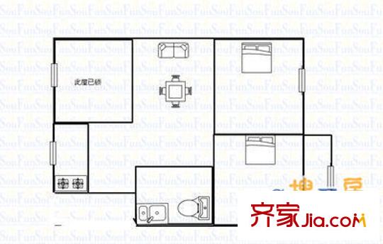 天廣苑 2室 戶型圖