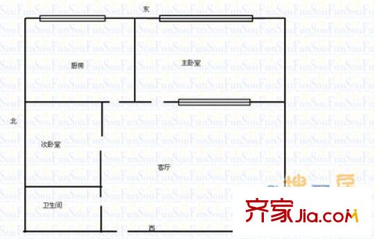 天廣苑 2室 戶型圖