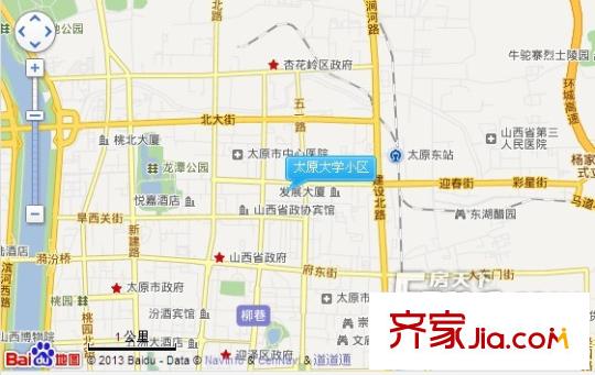 太原大學(xué)小區(qū)交通圖太原  
