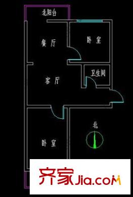 水西關鞋帽廠宿舍 3室 戶型圖