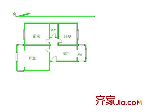省汽運宿舍戶型圖三橋街小學(xué)對面（待用） 3室