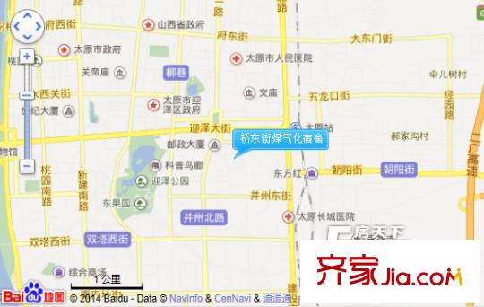橋東街煤氣化宿舍交通圖太原  