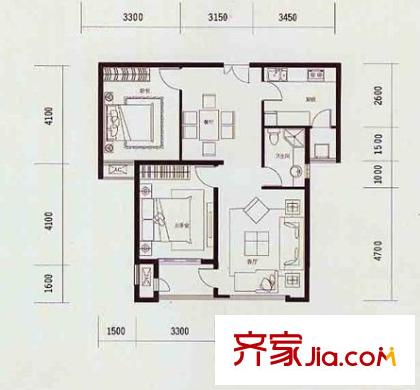 親鳳苑 2室 戶型圖