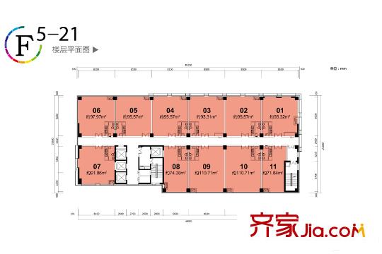 晉中萬科?朗潤(rùn)園A5平面圖 1室1廳1衛(wèi)1廚