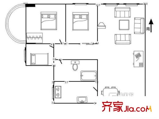 太原 晉福大廈 戶型圖