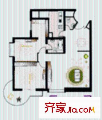 華宇國際戶型圖2室2廳2衛(wèi)