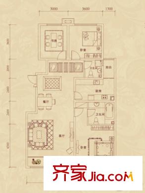 復(fù)地東山國際洋房7#樓中戶 3室1廳2衛(wèi)1廚