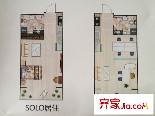 辰興文教城五期solo戶型 1室1廳1衛(wèi)1廚
