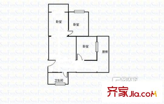 太原 北大街果品公司宿舍 戶型圖
