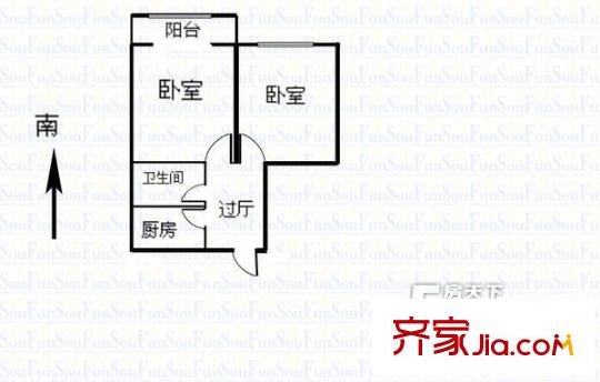 太原 北大街果品公司宿舍 戶型圖