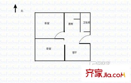 太原 北大街果品公司宿舍 戶型圖