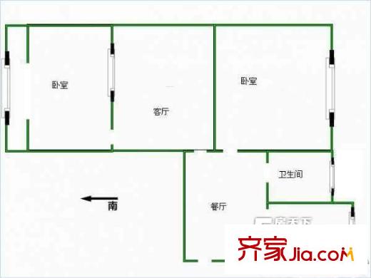太原 藝苑巷市政宿舍 戶型圖
