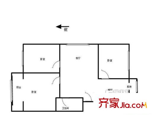 太原 藝苑巷市政宿舍 戶型圖