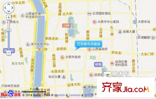 藝苑巷市政宿舍交通圖太原  
