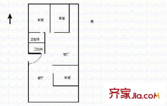 文苑大廈 3室 戶型圖