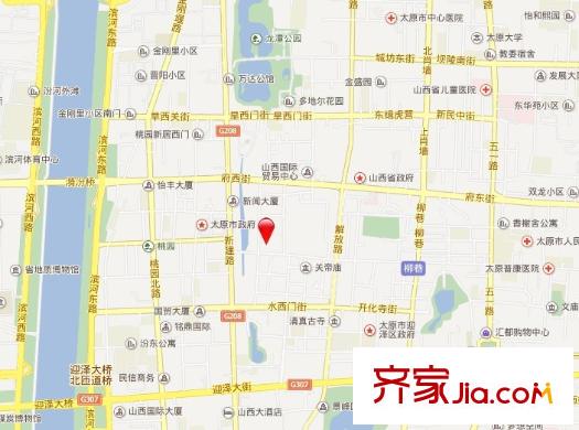 半坡西街財(cái)政廳宿舍交通圖太原  