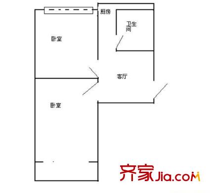 半坡西街財(cái)政廳宿舍 2室 戶型圖