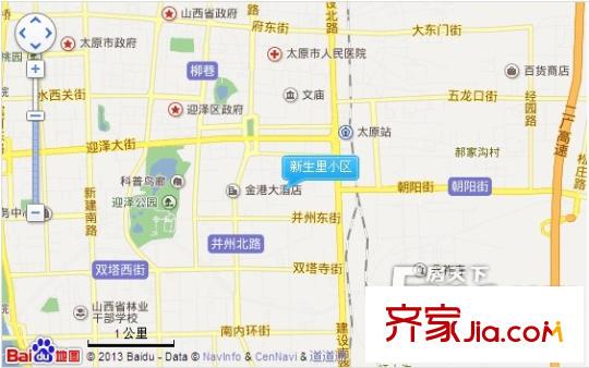 新生里小區(qū)交通圖太原  