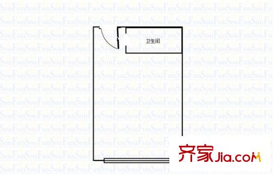 新視界 1室 戶型圖