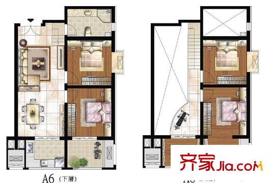 嘉地G20 5米4A6戶型 5室2廳1衛(wèi)1廚