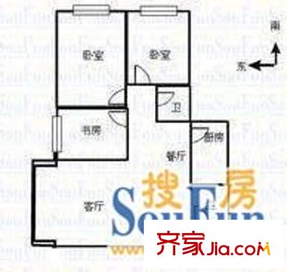 人壽保險宿舍 3室 戶型圖
