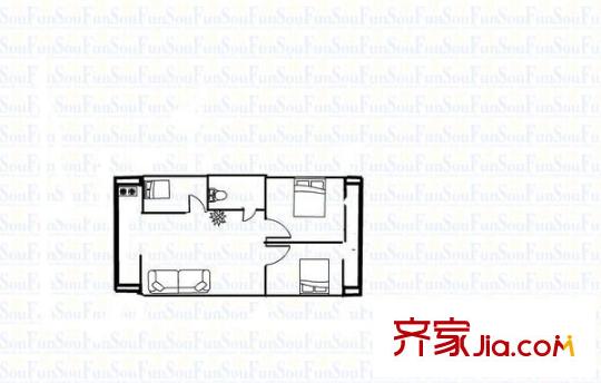 北大街東社區(qū) 3室 戶型圖