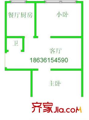 新城住宅小區(qū) 2室 戶型圖