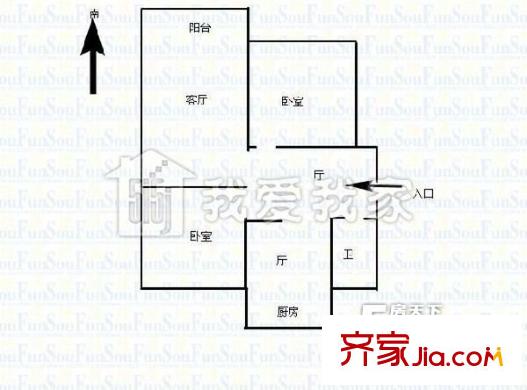太原 康樂街五交化宿舍 戶型圖