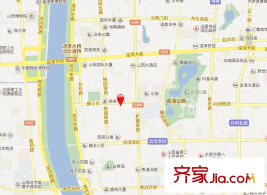 康樂(lè)街五交化宿舍交通圖太原  