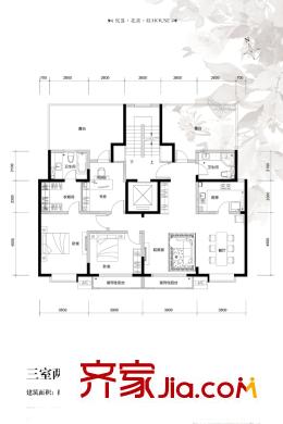 太原富力熙悅居D戶型 3室2廳2衛(wèi)1廚