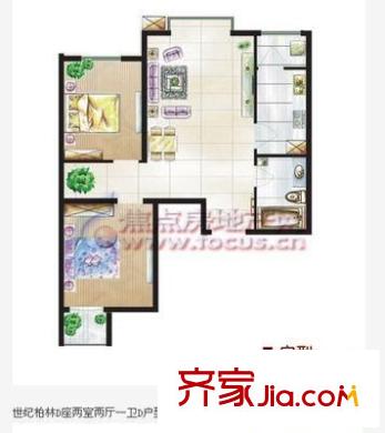 和佳世紀(jì)柏林 2室 戶型圖