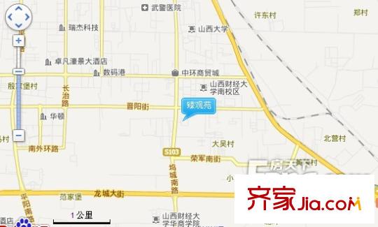 臻觀苑交通圖太原  