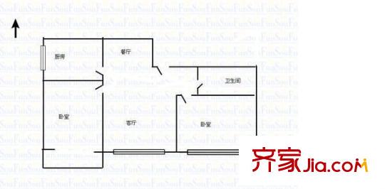 云路杰座 2室 戶型圖