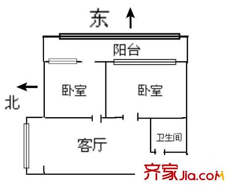 云路杰座 2室 戶型圖