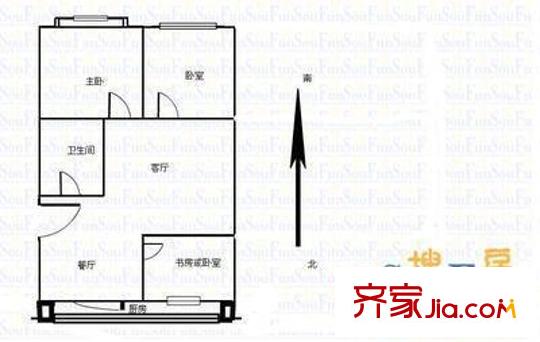 并州南路聯(lián)通宿舍戶型圖太原 聯(lián)通宿舍（并州南路） 戶型圖 3室