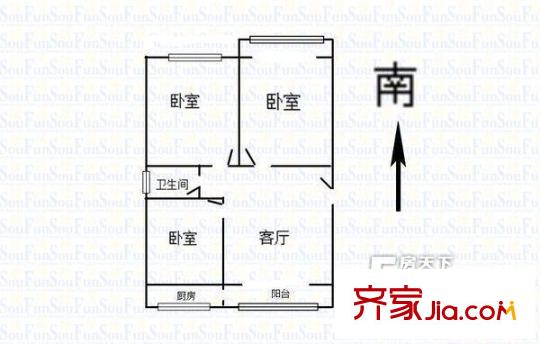 并州南路聯(lián)通宿舍戶型圖太原 聯(lián)通宿舍（并州南路） 戶型圖 3室