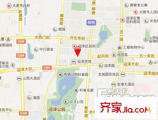 柳巷云路街三中宿舍交通圖太原  