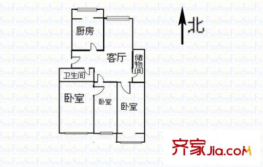 山佑巷國(guó)土資源廳宿舍 0室 戶型圖