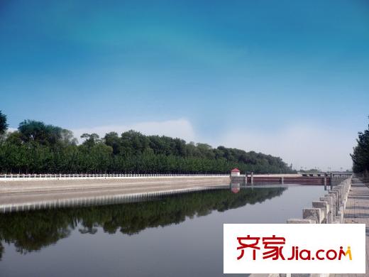 智誠御水灣配套圖小區(qū)鄰河（白石河）