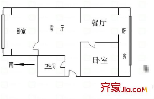 長鋼宿舍戶型圖drawBitmap_副本 2室