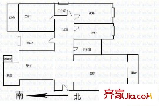 濱湖公園九號 4室 戶型圖