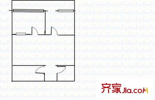 省建五公司宿舍 2室 戶型圖