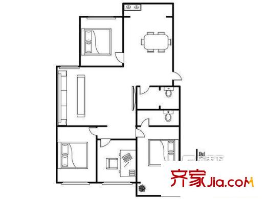 太原 林業(yè)局宿舍 戶型圖
