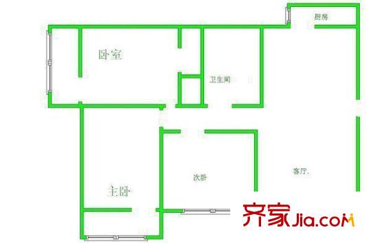 郵電雙東小區(qū)戶型圖太原 雙東郵電小區(qū) 戶型圖 3室2廳1衛(wèi)1廚