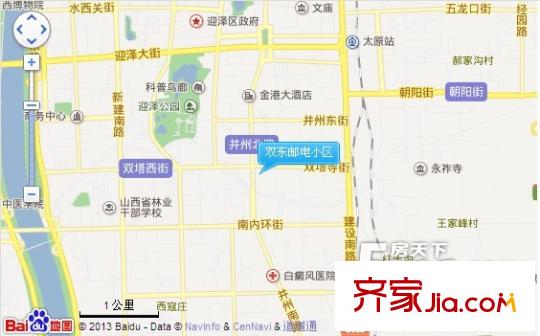 郵電雙東小區(qū)交通圖太原 雙東郵電小區(qū) 