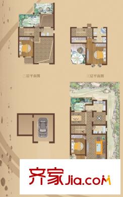 托斯卡納?溫泉藝墅戶(hù)型（2） 3室5廳3衛(wèi)1廚