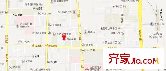 晉府花園小區(qū)交通圖太原  