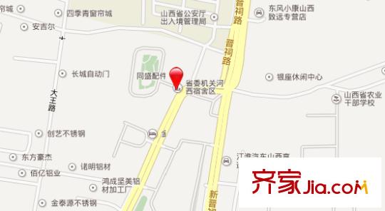 河西省委宿舍交通圖太原  