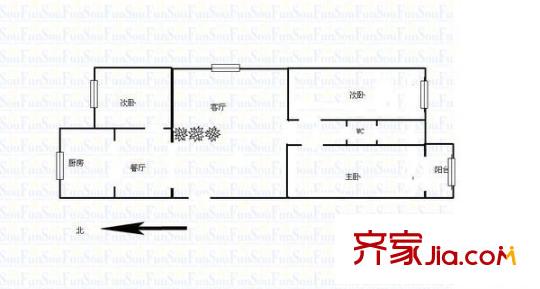 永康小區(qū) 3室 戶型圖