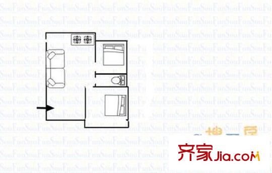 永康小區(qū) 2室 戶型圖